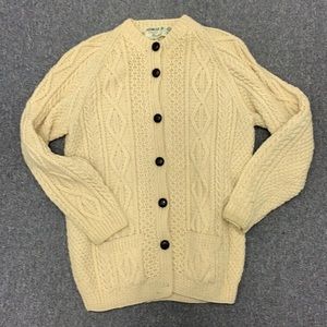 Irish wool fisherman’s cardigan